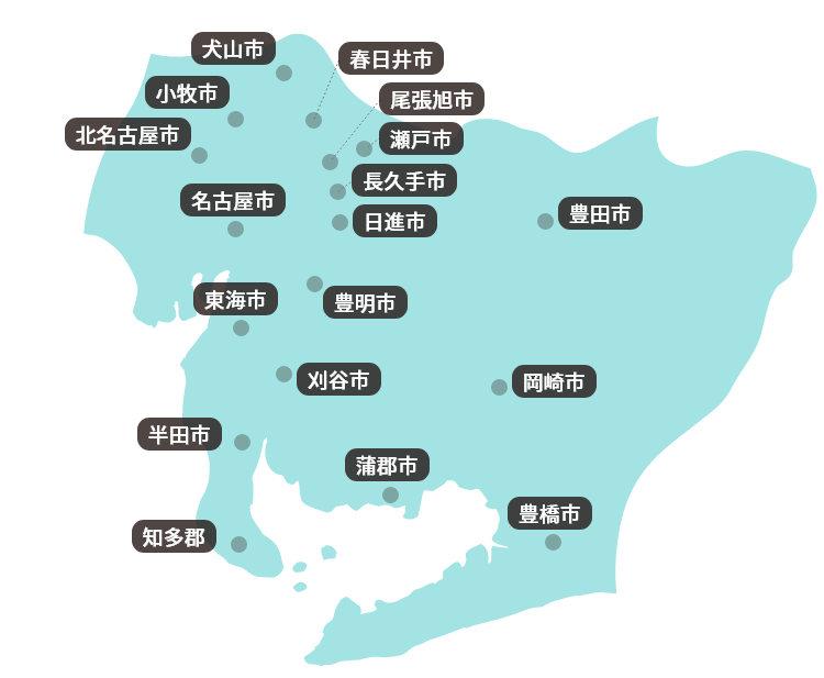 愛知県のマップ